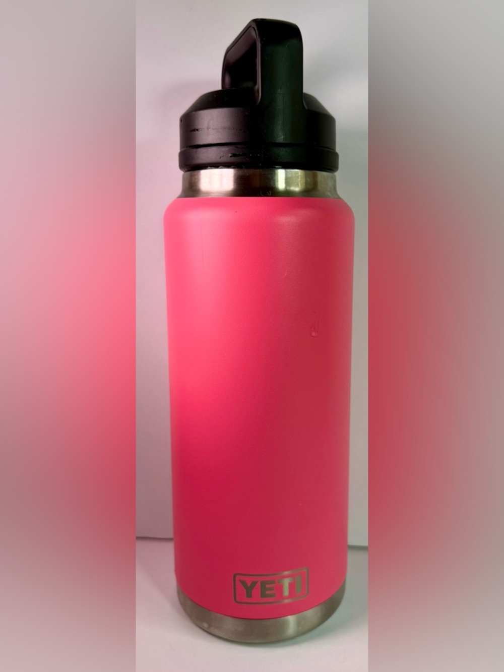 YETI Rambler 36oz Bottle Pink Coral Chug Cap Insulated Stainless Steel